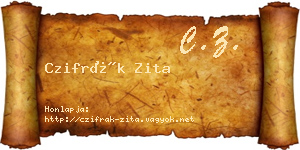 Czifrák Zita névjegykártya